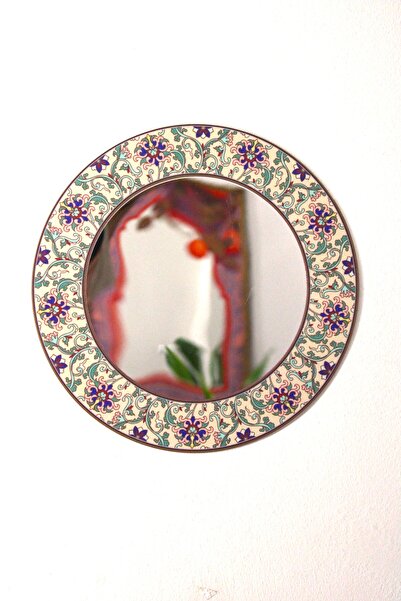 LudenHome Dekoratif Ayna Görünümlü Yuvarlak Duvar Dekoru – Kendinden Yapışkan...