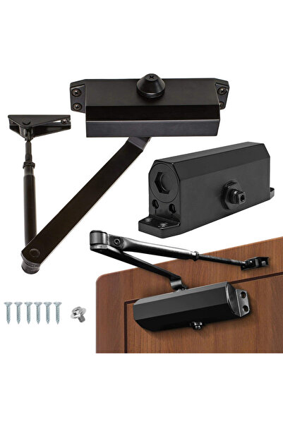 MARYALEX Door Damper, Double Adjustment, Weight 40-65kg, total arm length 49 cm, Universal mounting left/right