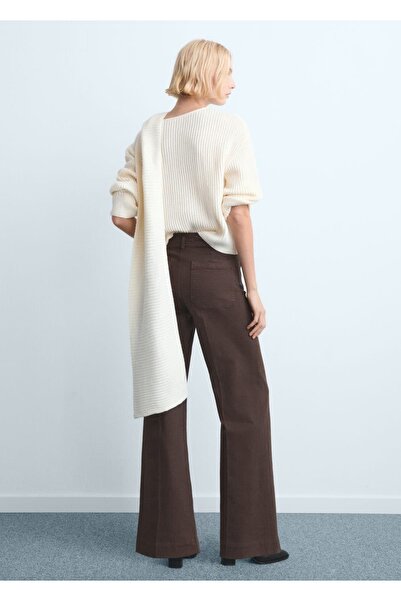 MANGO Woman Wideleg cepli jean pantolon