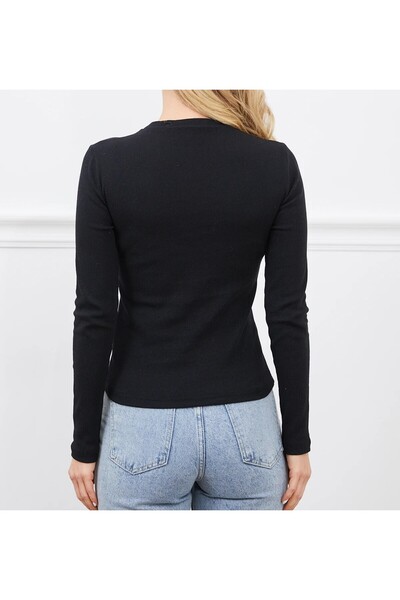 TAŞDELEN AVM ZENNE Uzun kollu %100 pamuklu body kadın giyim body kışlık siyah beyaz mavi