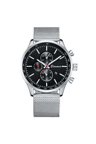 Elanova Men's Stainless-Steel Analog Wrist Watch EL49BS