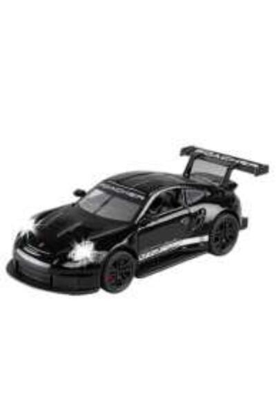 OEM Metal Car Porsche GT3 RS, Sounds and Lights, Moving Doors, Pull-Back, 16cm Black