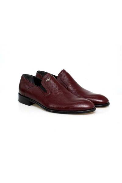 FRANCO CALVANI Bordo Color Laceless Genuine Leather Men's Shoes