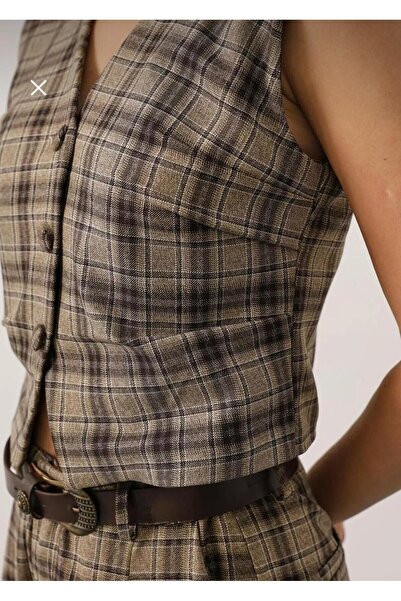 Opera Plaid Lined Vest