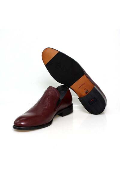 FRANCO CALVANI Bordo Color Laceless Genuine Leather Men's Shoes