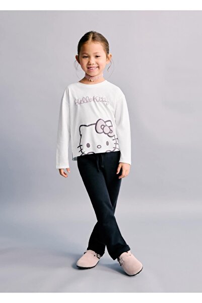 MANGO Baby İpli pamuklu jogger pantolon