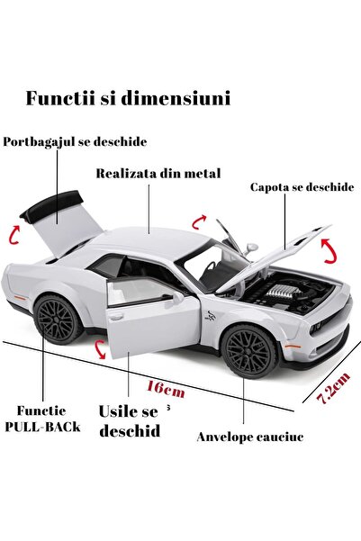 OEM Dodge Sport Metal Car with Steam, Lights, Sounds, Moving Doors,