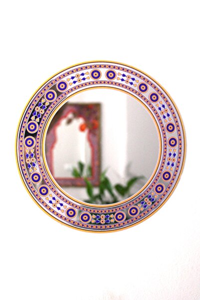 LudenHome Dekoratif Ayna Görünümlü Yuvarlak Duvar Dekoru – Kendinden Yapışkan...