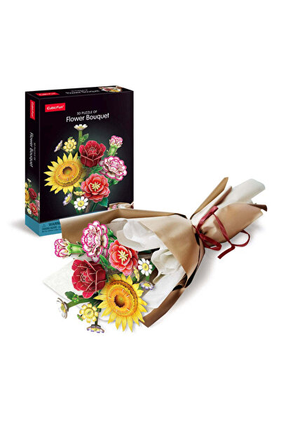 Cubic Fun CubicFun - Assorted 3D Flower Bouquet, 363 pieces