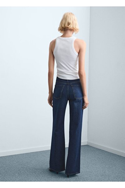 MANGO Woman Danila wide leg yüksek belli jean