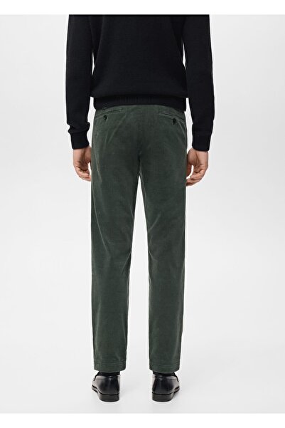 MANGO Man Dar kesim fitilli kadife pantolon