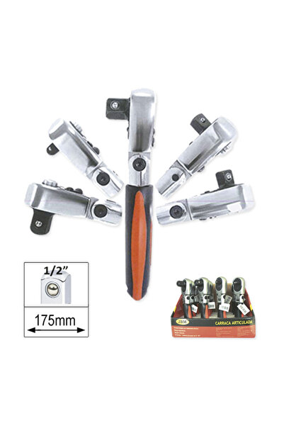 JBM Clichet Articulat Scurt Cu 72 Dinti - 1/2`