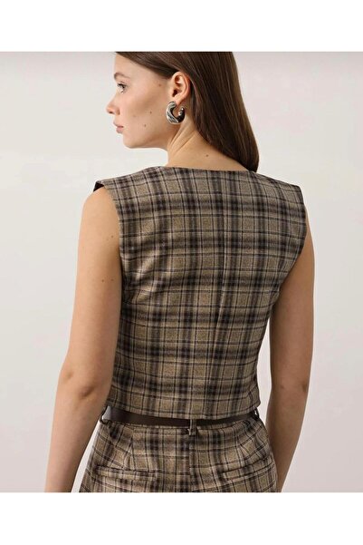 Opera Plaid Lined Vest