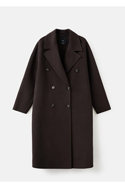 MANGO Woman El yapımı oversize yün palto