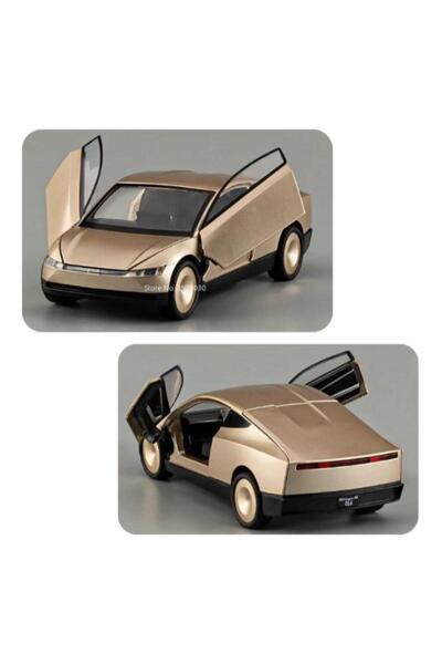 OEM Tesla Robotaxi Metal Car, Sounds, Lights, Doors Open, Gold, 19cm