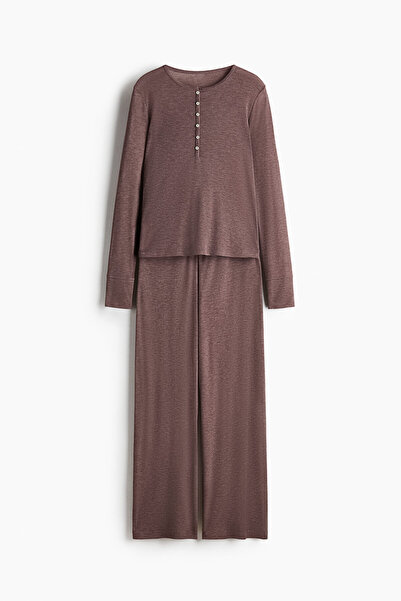 H&M Viskoz Karışımlı Pijama Takımı