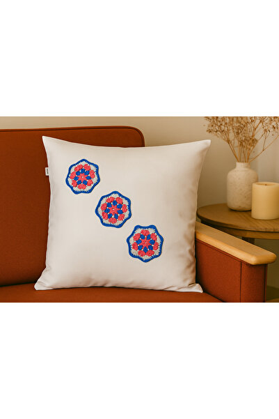 MADE BY ALİSHA Hand Knitted Detail Decorative Cushion