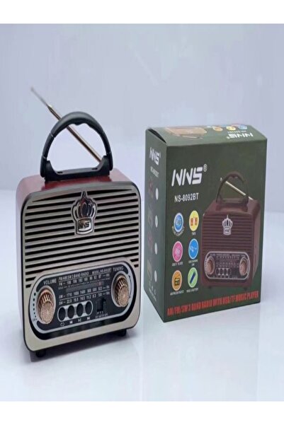 NNS Classic Vintage Retro Radio FM AM Band Rechargeable Radio With Mp3 Player Wooden - NS-8092BT