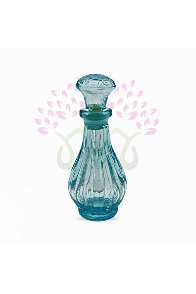 maysam Rare Vintage Crystal Oudh Oil Jar with Glass Stopper (Blue)