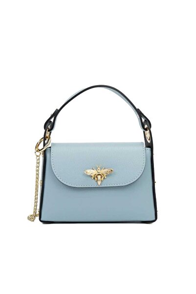 Tiffany genuine leather bag, Light blue
