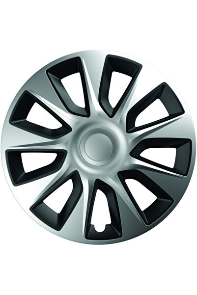 Mega Drive Set of Wheel Covers 16` Silver&Black Stratos