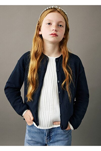 MANGO Kids Uzun kollu örgü hırka