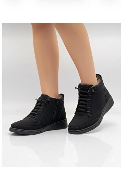 KALKANSHOES Orthopedic Waterproof Non-Slip Sole Fur Lined Zippered Mother Women's Boots Size 38-39-41-42