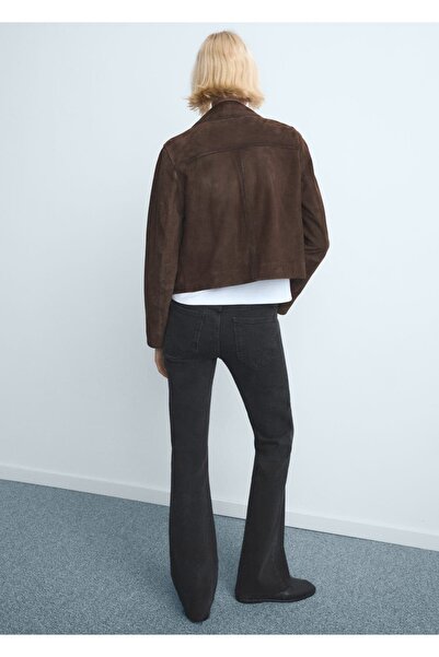 MANGO Woman Fiona orta belli flare jean pantolon