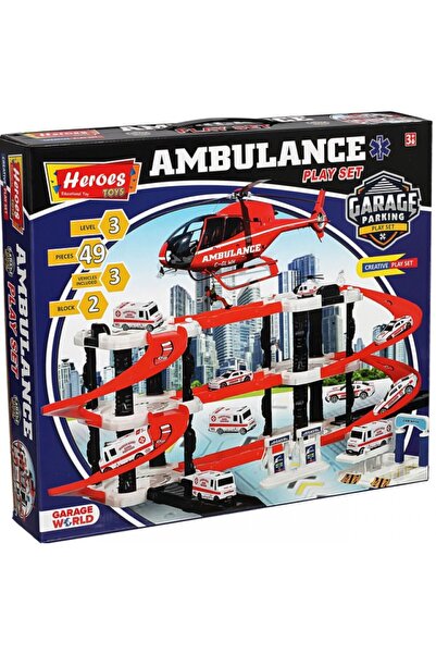 hereos Toys Üç Katlı Çift Blok Ambulans Ern-2030