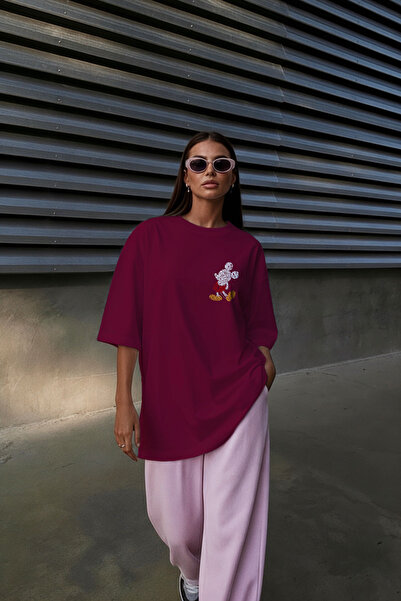 OEM Oversized 100% cotton Mickey Typography T-shirt