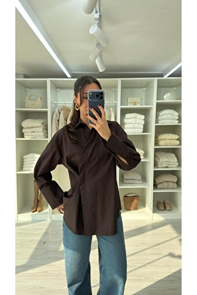 Lady Pixie K Double-Breasted Shirt with Inside Tie Detail