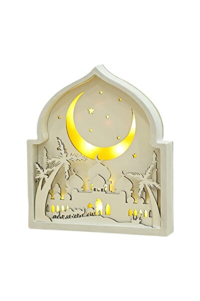 X LOT Eid Mubarak Decoration Party Supplies Arabic Decorative Craft with LED Light
