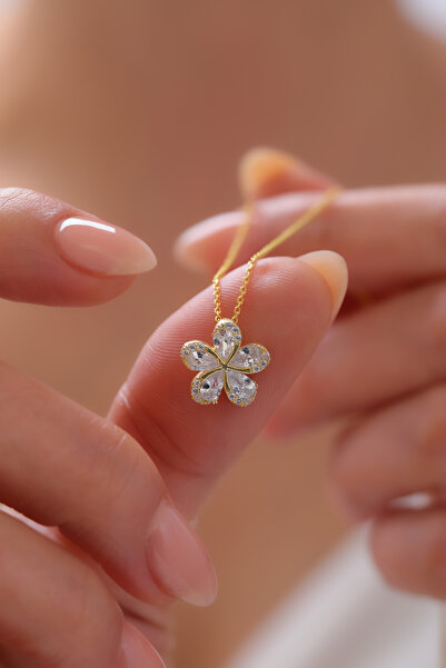 LOTUS JW Gümüş Plumeria Çiçeği Kolye | 925 Ayar Gümüş Kolye