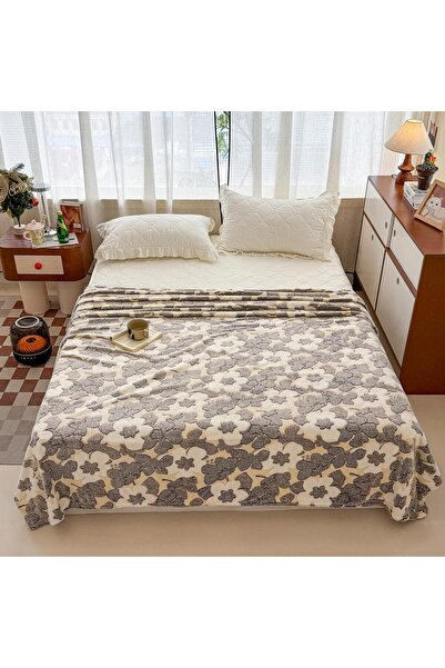 FANE Fluffy blanket for double bed, faux rabbit fur, 200 x 230 cm