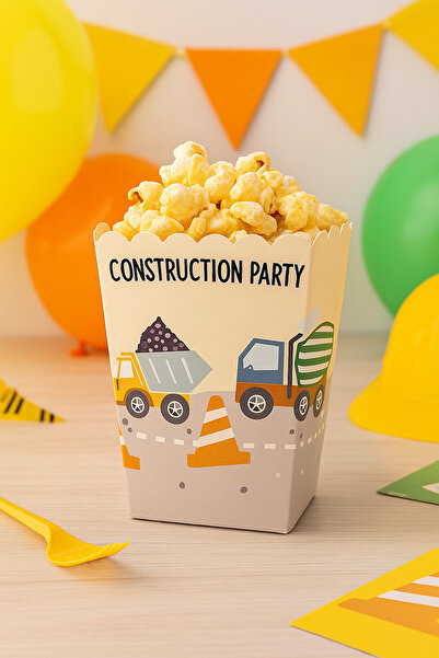 Partifabrik Construction Work Machines Retro Themed Egyptian Box 8 Pieces