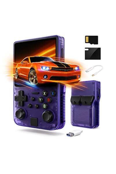 OEM R36S Retro Portable Game Console 128GB (Violet) - Linux, 3.5" IPS