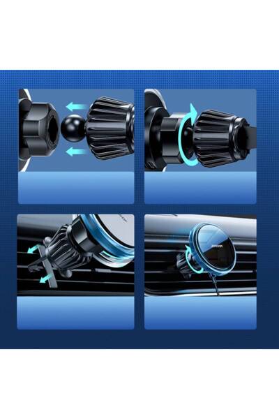 Joyroom Magnetic car mount with 15W MagSafe wireless charging JR-ZS291 silver