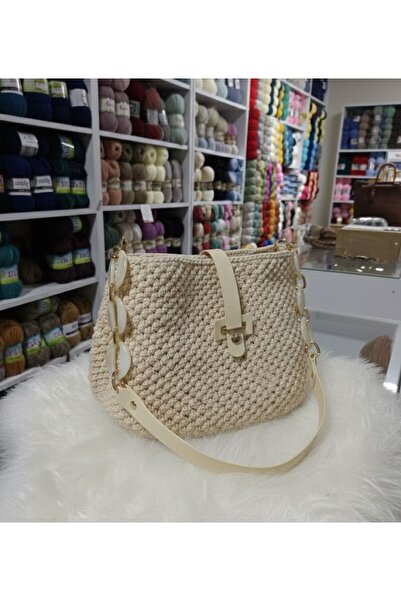 MAZSAY Handmade: El Örgüsü Makrome El Çantası (30x30)