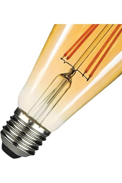 HYX Pixelights LED Vintage Edison Bulb, 6W, E27 ST64 Golden, 2700K, 600 lm (Pack of 6)