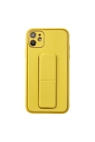 NewFace غطاء حماية لهاتف آيفون 12 مصنوع من جلد كوكو - أصفر