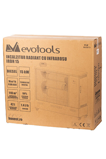 Evotools Infrared Radiant Heater Diesel IRDH 15 kW 15 KW