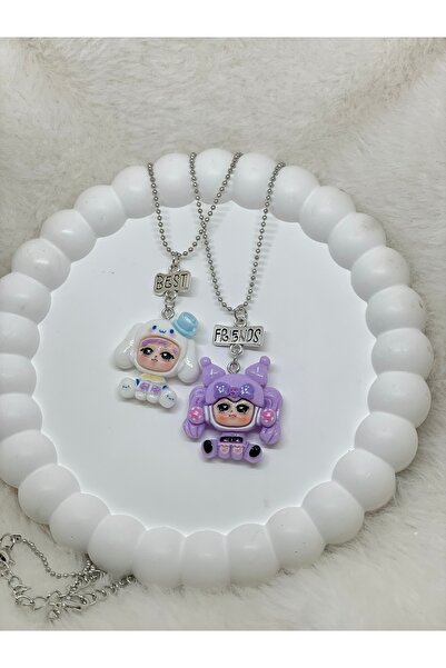 Lavinia Butik قلادة فولاذية لأفضل الأصدقاء (الصداقة)