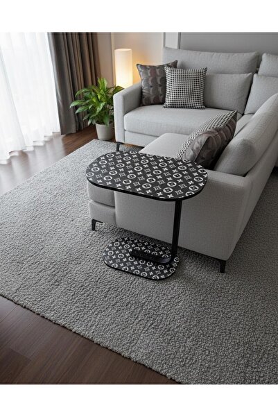 Generic Small C-shaped side table – a coffee table next to the sofa or bed for the living room and bedroom
