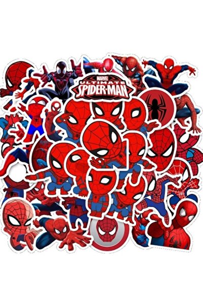 OEM Set of 35 Spider-Man stickers, PVC, Multicolor