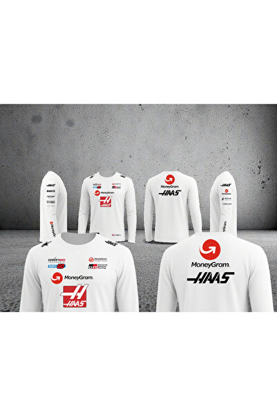 niceworkbynicehands Formula 1 Special Design Haas Team T-Shirt Printed White T-Shirt