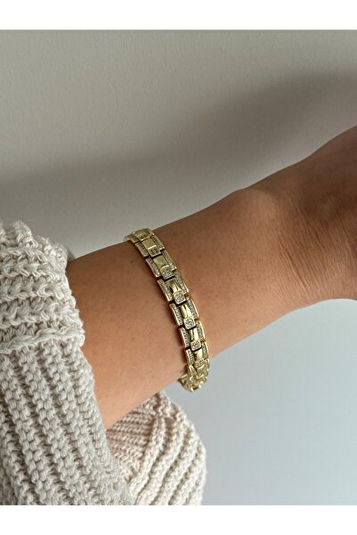 Owentis Çelik Gold Kuyumcu İşçilikli Moulins Bileklik -kararma yapmaz-