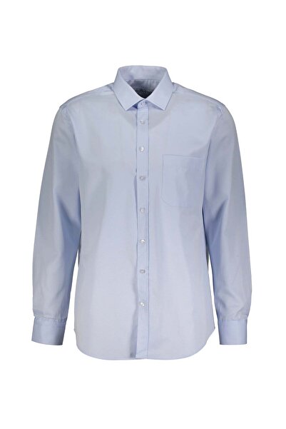 SÜVARİ Dobby Regular Ice Blue Men's Shirt Gm2025000427