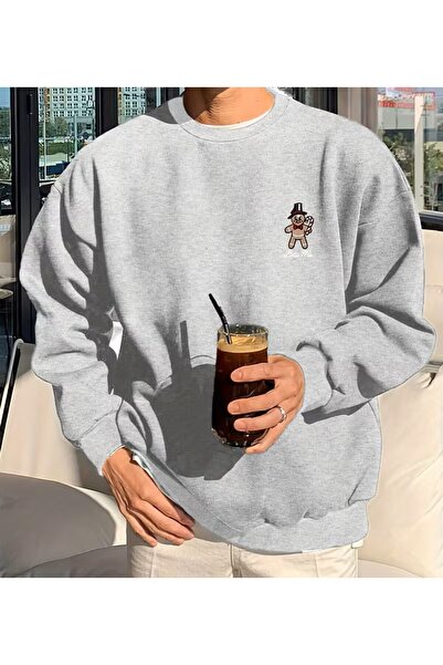 LELVANİ Мъжка сива и черна суитшърт