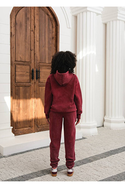 SOLİS MODA Women's Hooded Winter Tracksuit Set 3 Yarn