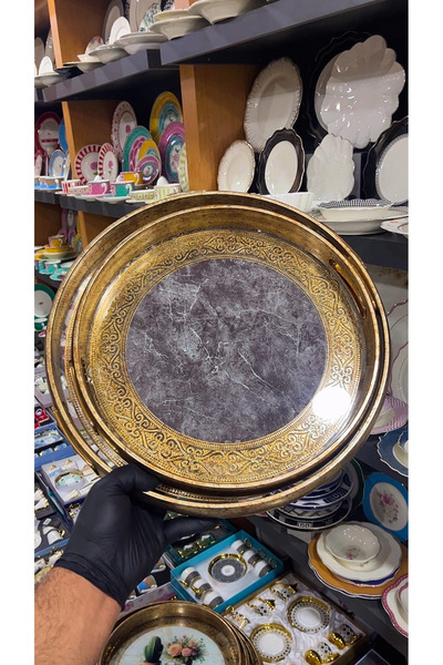 AROW Çırağan Home Roma Ahşap 2’li Büyük Ve Küçük Boy Tepsi Seti